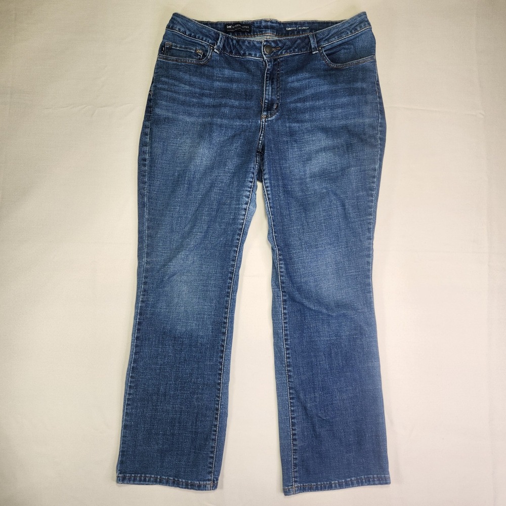Lee Modern Series Curvy Fit Bootcut Jeans Medium Wash Size 18W (*see notes)